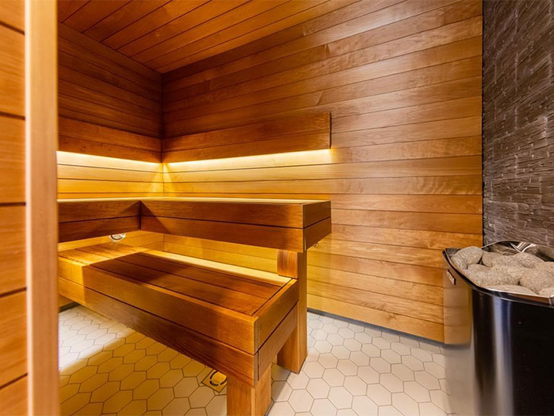 Quality European Hardwoods Limited Thermory Sauna wall panels and bench boards